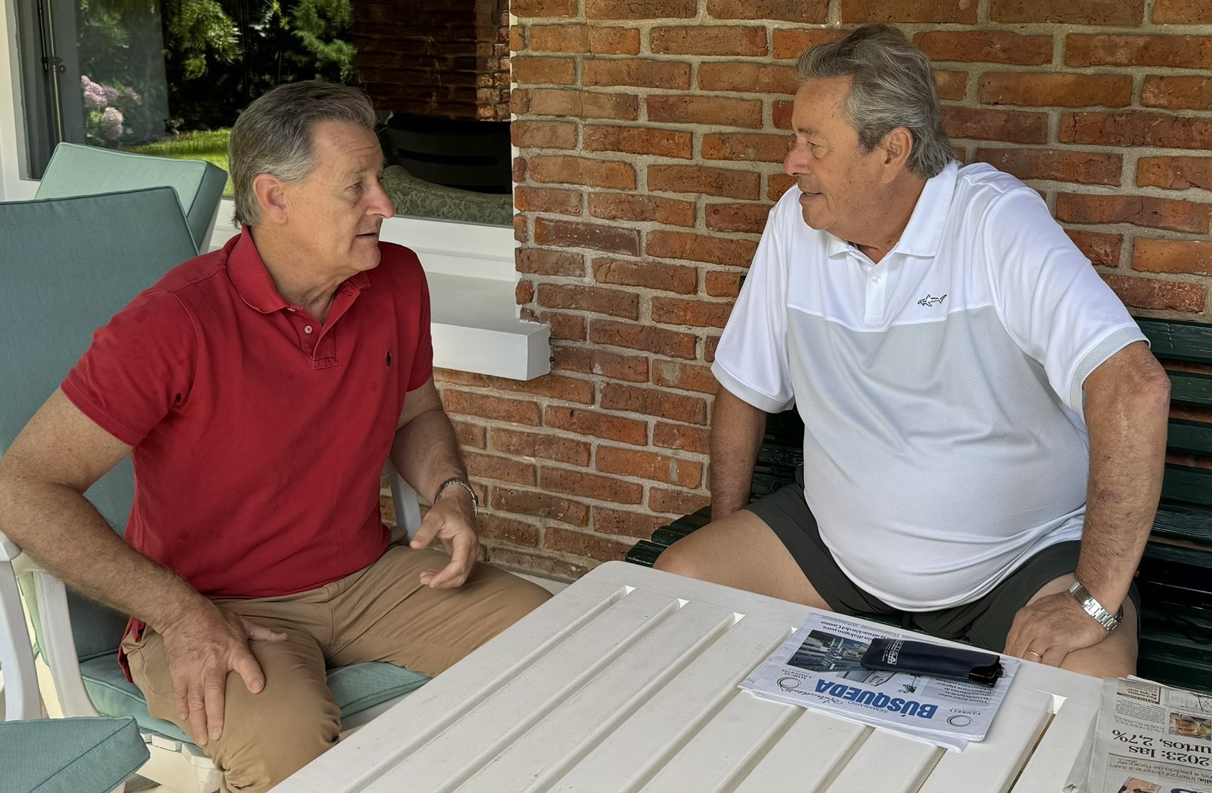 Fotografía publicada por Gabriel Gurméndez durante la reunión con Enrique Antia