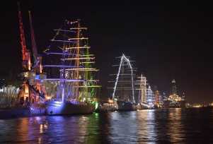La flota en Río de Janeiro, durante las jornadas previas a la salida hacia Punta del Este.