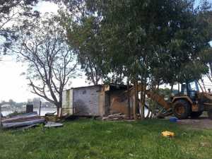 Demolieron todas las viviendas precarias del asentamiento El Pulpito, sin incidentes.