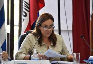 La coordinadora de Descentralización de la OPP, María de Lima, brindó los detalles de la inversión prevista para el año entrante en Maldonado