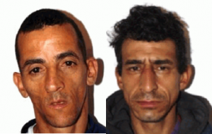 Los dos sujetos que robaron un tubo de supergas de 45 kilos.