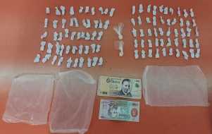 Lo incautado al conductor de la moto que protagonizó el choque en el barrio Asturias de San Carlos