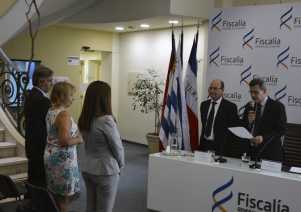 Juramento del nuevo Fiscal de Lesa Humanidad y las dos fiscales adjuntas.