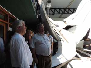 Al día siguiente del desastre, el presidente de la República visitó la ciudad de San Carlos acompañado por el Intendente de Maldonado.