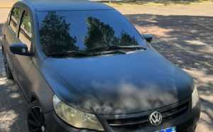 El coche Volkswagen matriculado en Brasil que le secuestraron al delincuente.