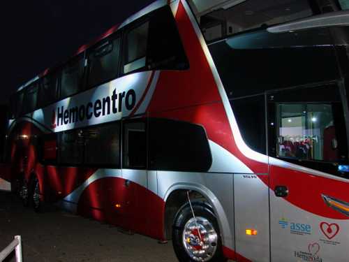 La moderna unidad, apenas llegada al Hemocentro de Maldonado.