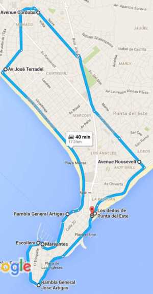 Mapa del recorrido del paseo previsto para el sábado 26 de marzo.