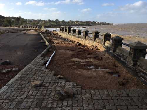 Así había quedado la rambla De los Ingleses hoy construida a nuevo.