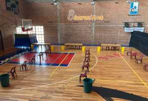 El gimnasio de Cedemcar, ya está preparado para que funciones allí un nuevo centro de vacunación.