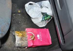 El ladrillo de cocaína encontrado dentro del Spark de Urrutia