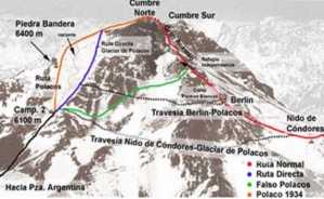 Mapa con las rutas. En azul, la que realizarán los fernandinos, desde el 26 de diciembre.