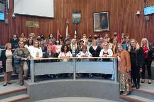 Epsy Campbell Barr, en la Junta Departamental se reunió con mujeres políticas de Maldonado
