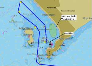 Circuito de éste miércoles en la bahía de Maldonado