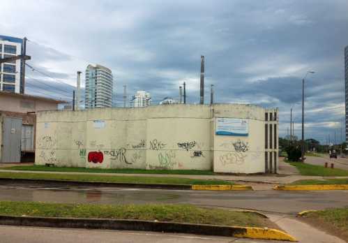 Parte del amplio muro que cambiará su imagen desde el fin de semana